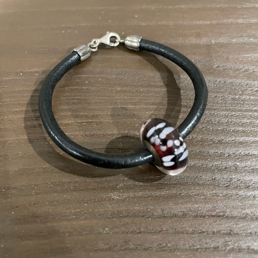 Like new Pandora leather bracelet
